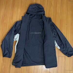 Men's Vintage Nike Y2K Reversible XL Winter Hooded Full Zip Jacket Black & Gray